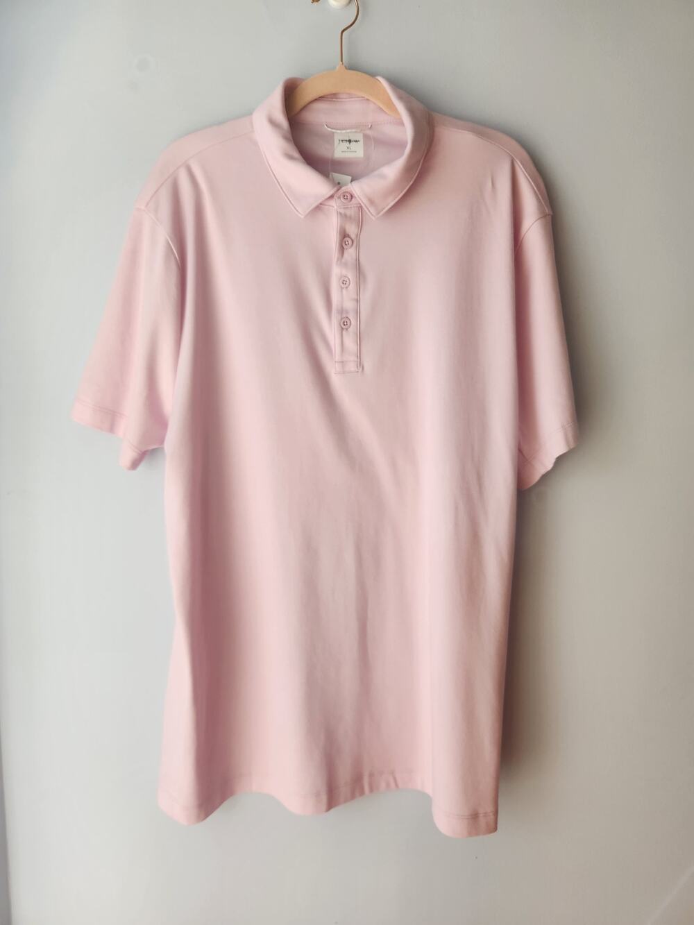 NWT J. Crew Performance Polo Shirt With COOLMAX® Flamingo Pink XL *Flaw